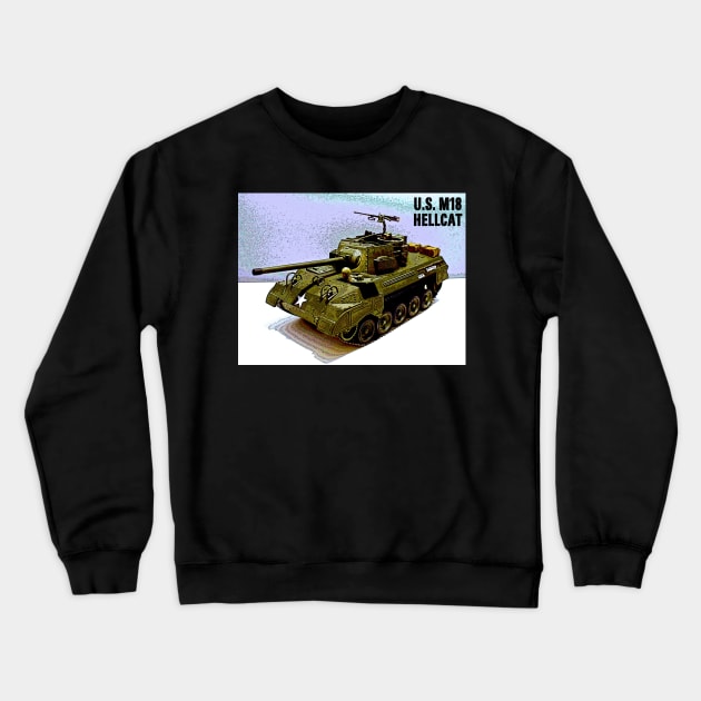 U.S. M18 Hellcat (Left Side) Crewneck Sweatshirt by Busybob